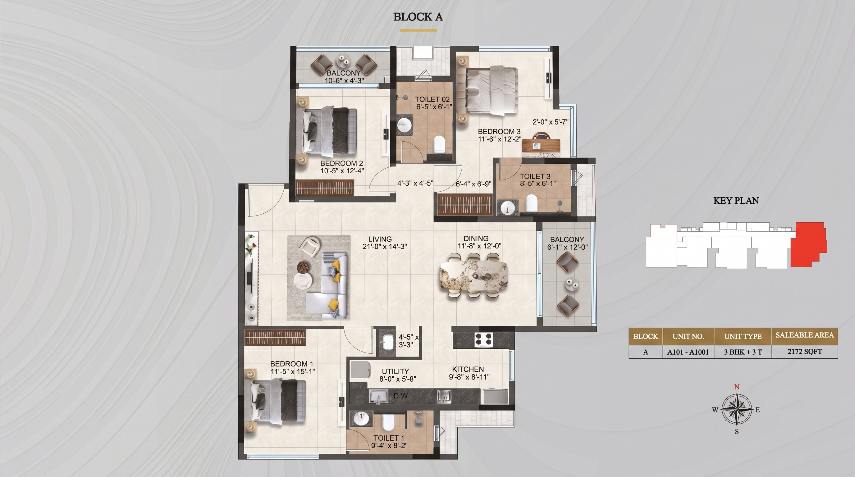 Radiance Eternity 2 BHK floor plan preview