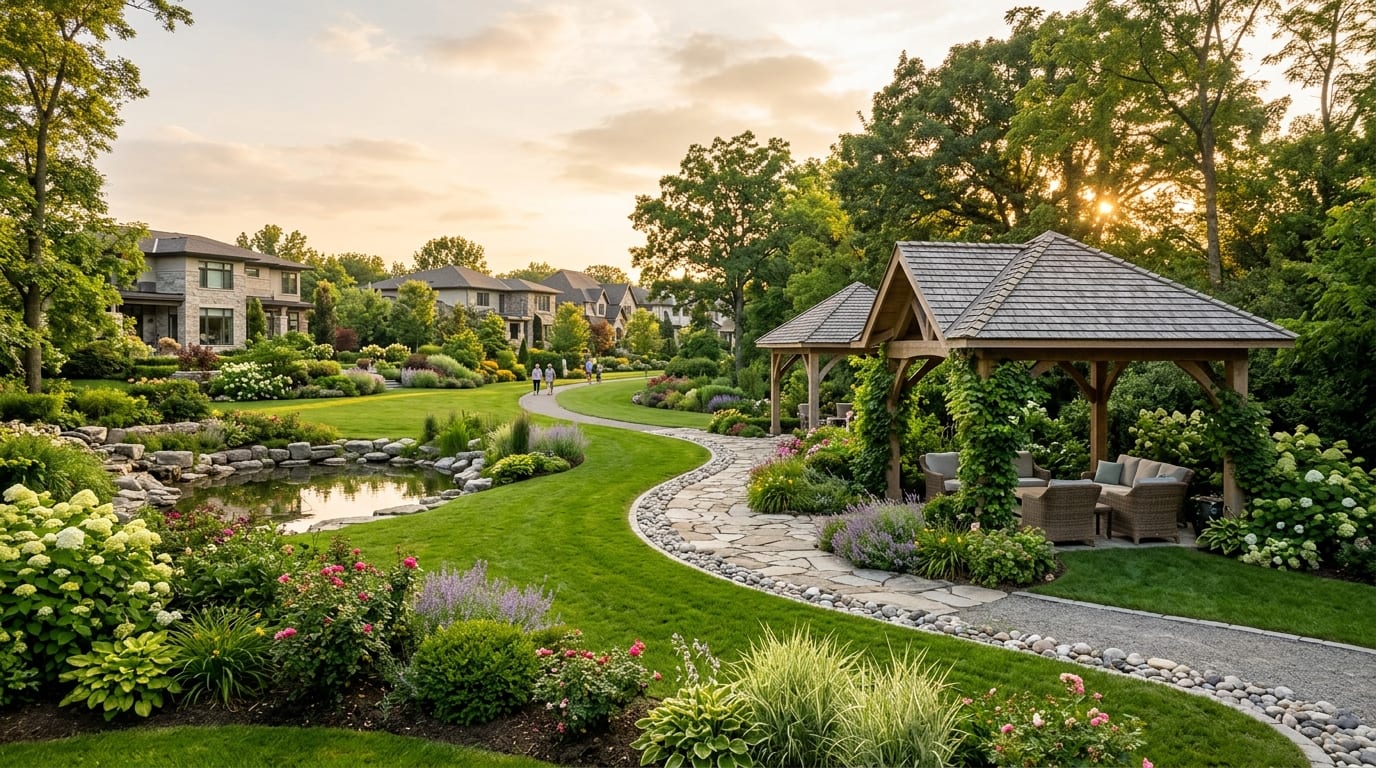 Landscaped Central Park and Jogging Track